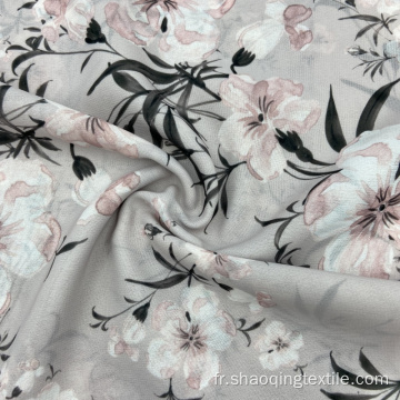 Impression florale tissée textile 100% polyester